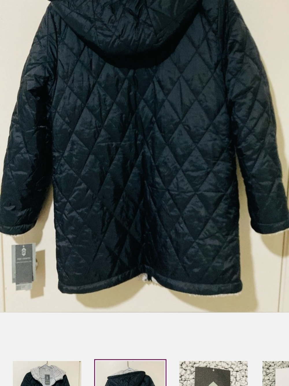 Reversible black/fleece lined jacket - Picture 2 of 11